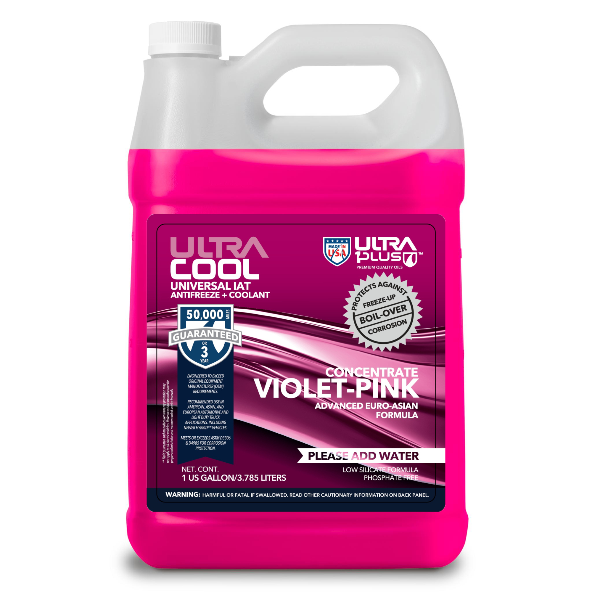 Ultra1Plus UltraCool Universal Antifreeze + Coolant Concentrate - 1 Gal., Pink, Model# UL912